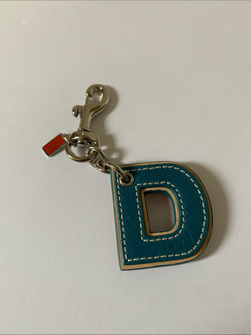 Y2K Coach Letter D Leather Keychain